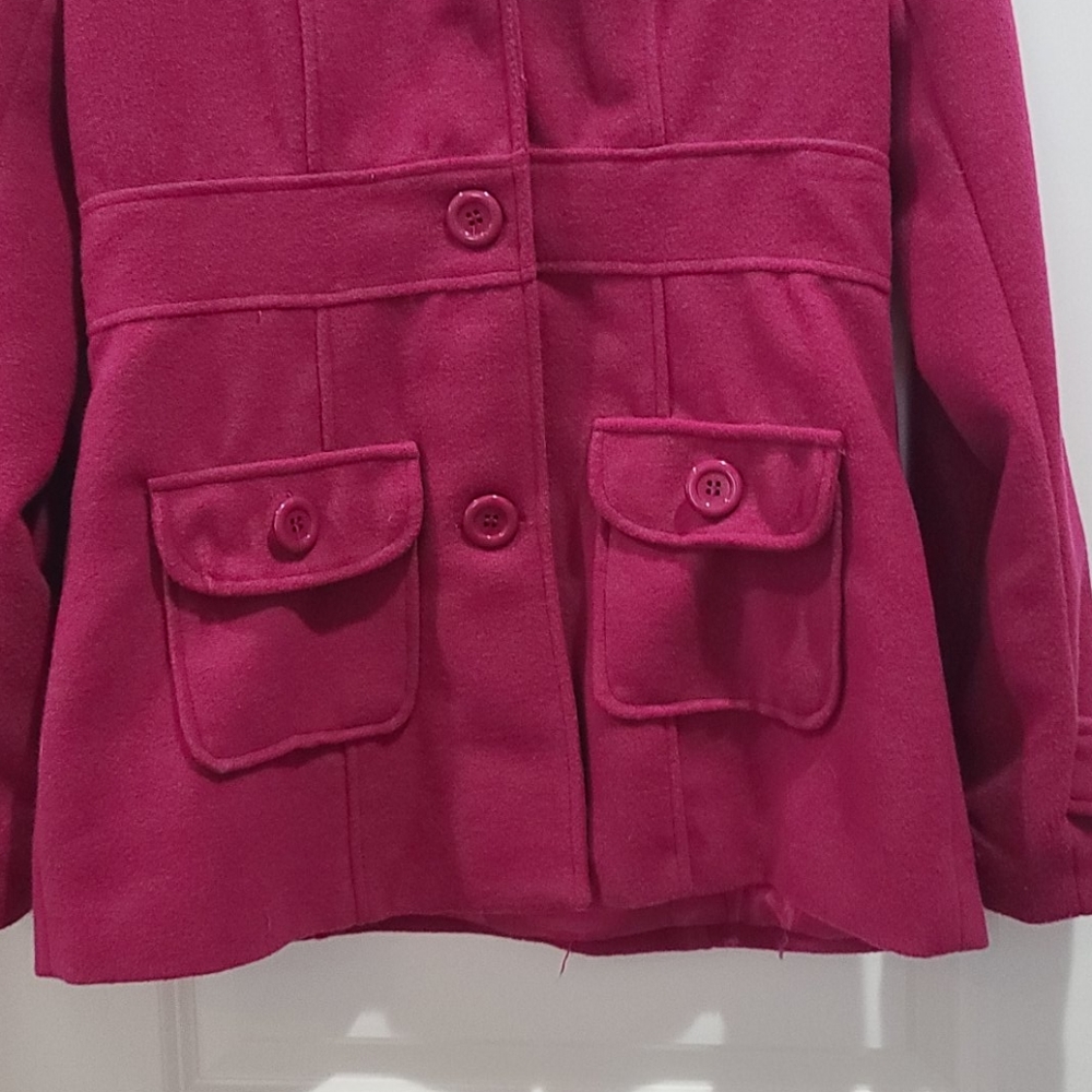 Adorable pink pea coat. - Picture 8 of 11
